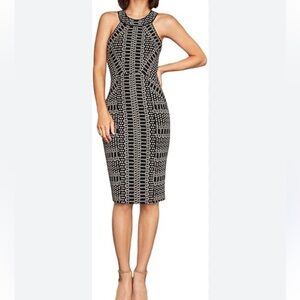 BCBGMAXAZRIA Women's Pyramid Jacquard Sheath Dress. New. Never worn